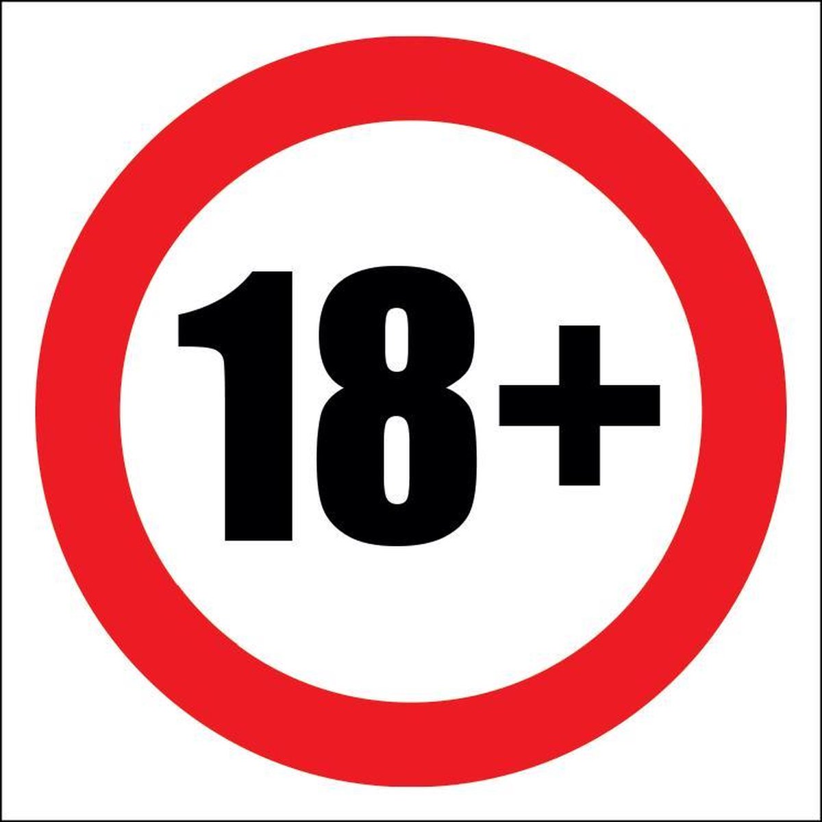 Leeftijd Stickers 18 Plus