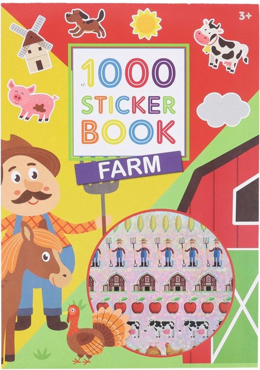 StickerBoek boerderij dieren 1000 stickers - vol met boerderij dieren