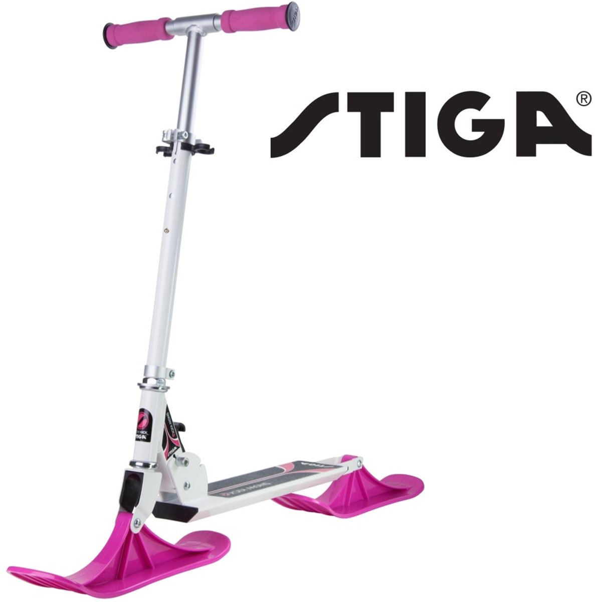 Stiga Snow Kick – Sneeuwstep opvouwbaar – Snow Scooter – Sneeuwscooter kind – Roze