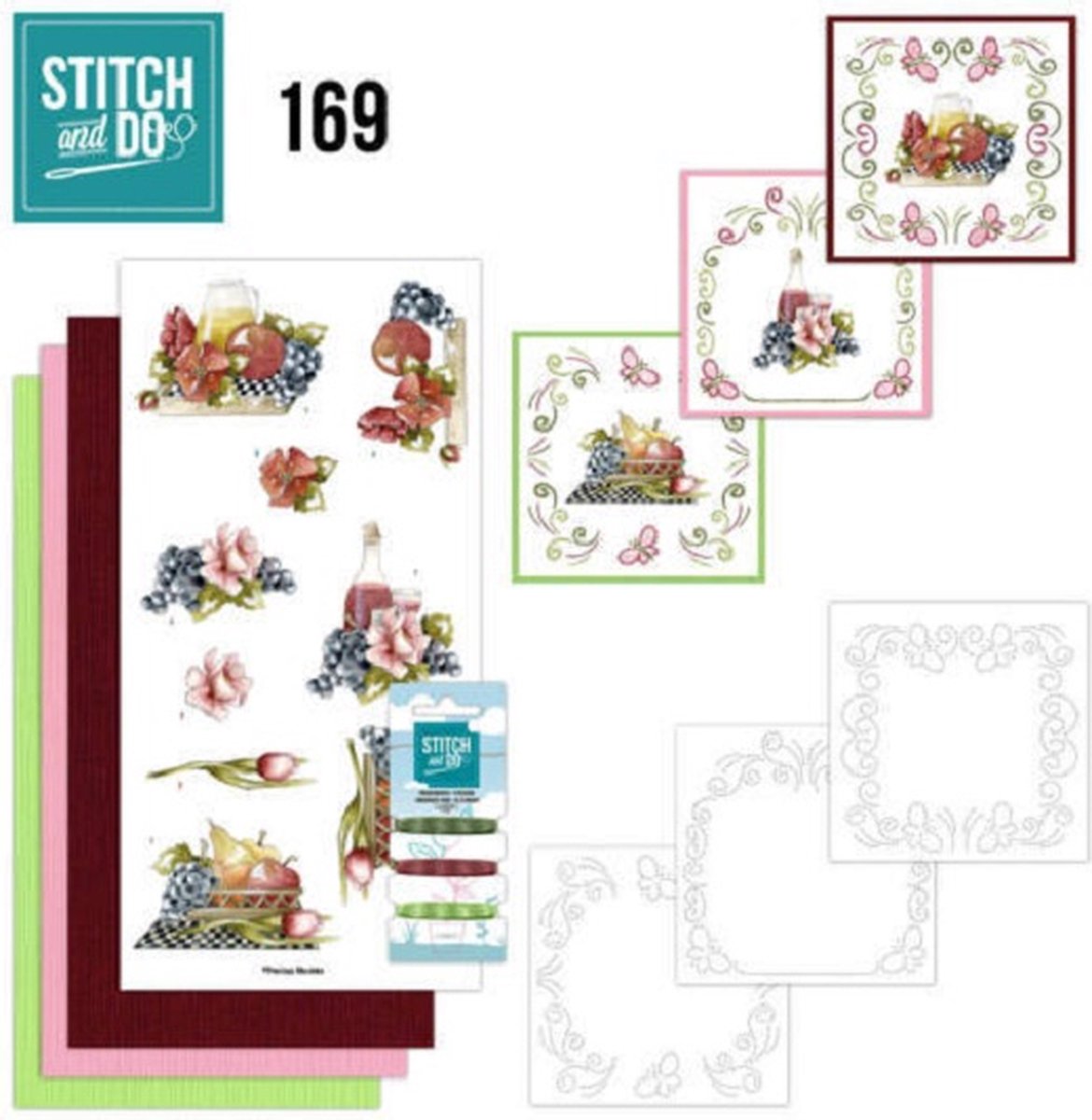 Stitch and Do 169 - Precious Marieke - Flowers and Fruits - Flowers and Grapes