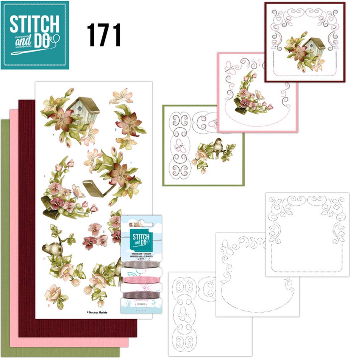 Stitch and Do 171 - Precious Marieke - Flowers and Birds