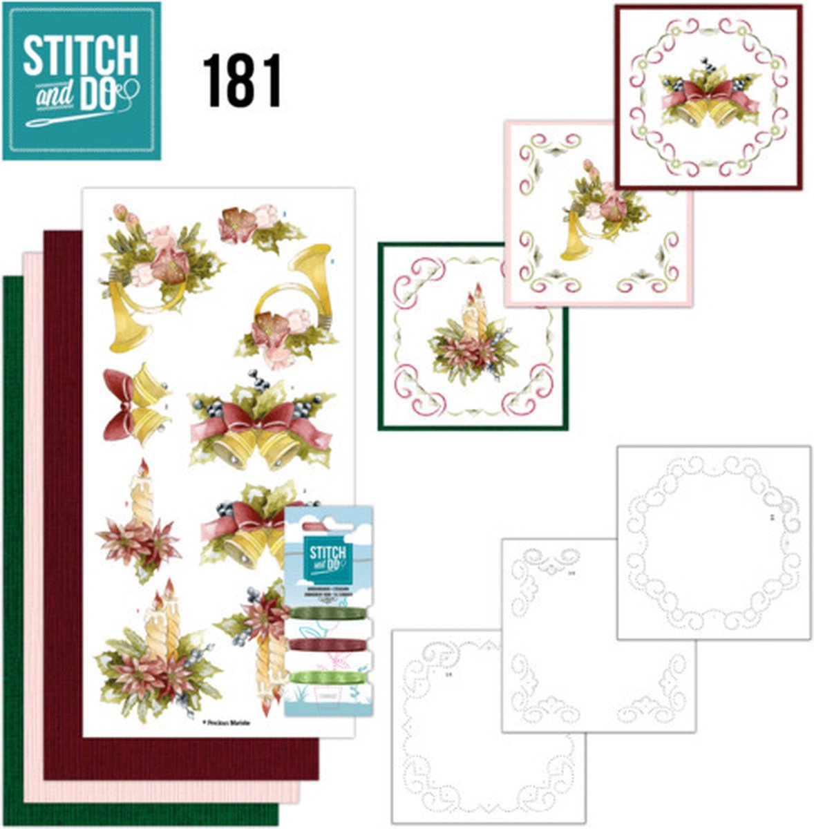 Stitch and Do 181 - Precious Marieke - Golden Christmas - Christmas Bells