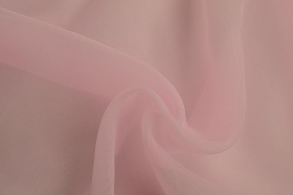 Organza stof - Lichtroze - 150cm breed - 15 meter