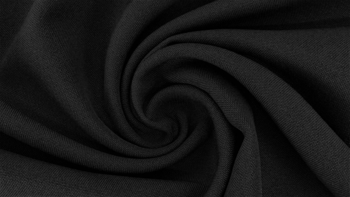 Texturé / Burlington Stof Uni - Zwart 69 - 1 Meter