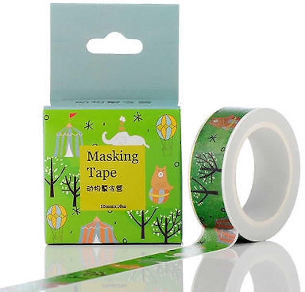 Masking Tape 10m. Circus Fantasie Geïllustreerd