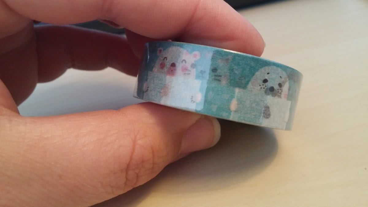 Washi Tape 10m Dieren met Vellen Papier