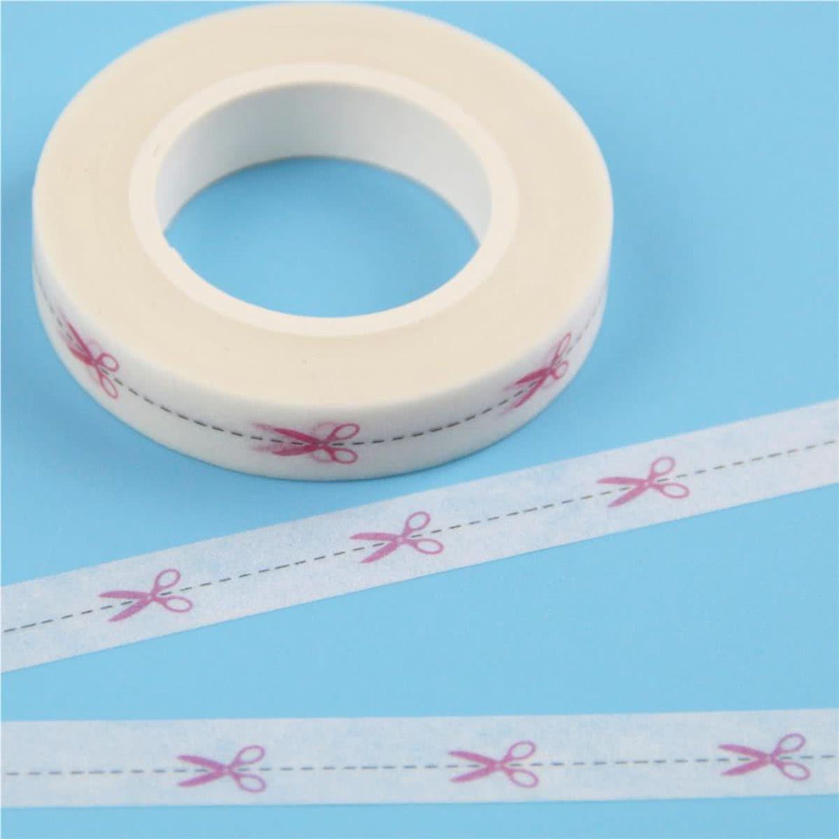 Washi Tape Kniplijn SMAL 10m./8mm.