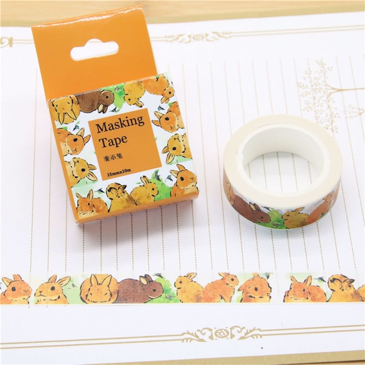 Washi Tape Konijntjes 10m.