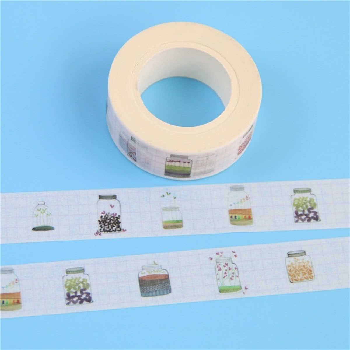 Washi Tape Potten met Dingetjes Erin 10m.