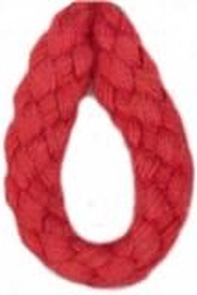  ® Katoen Koord 5mm - Rood 25 meter rol