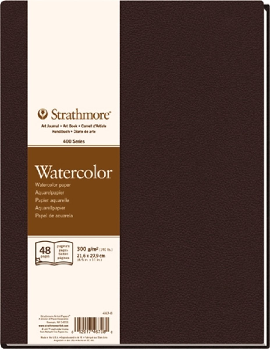 400 series aquarel papier 21,6x27,9cm 300g/m² 24 vellen/48 paginas in een hard gebonden boek