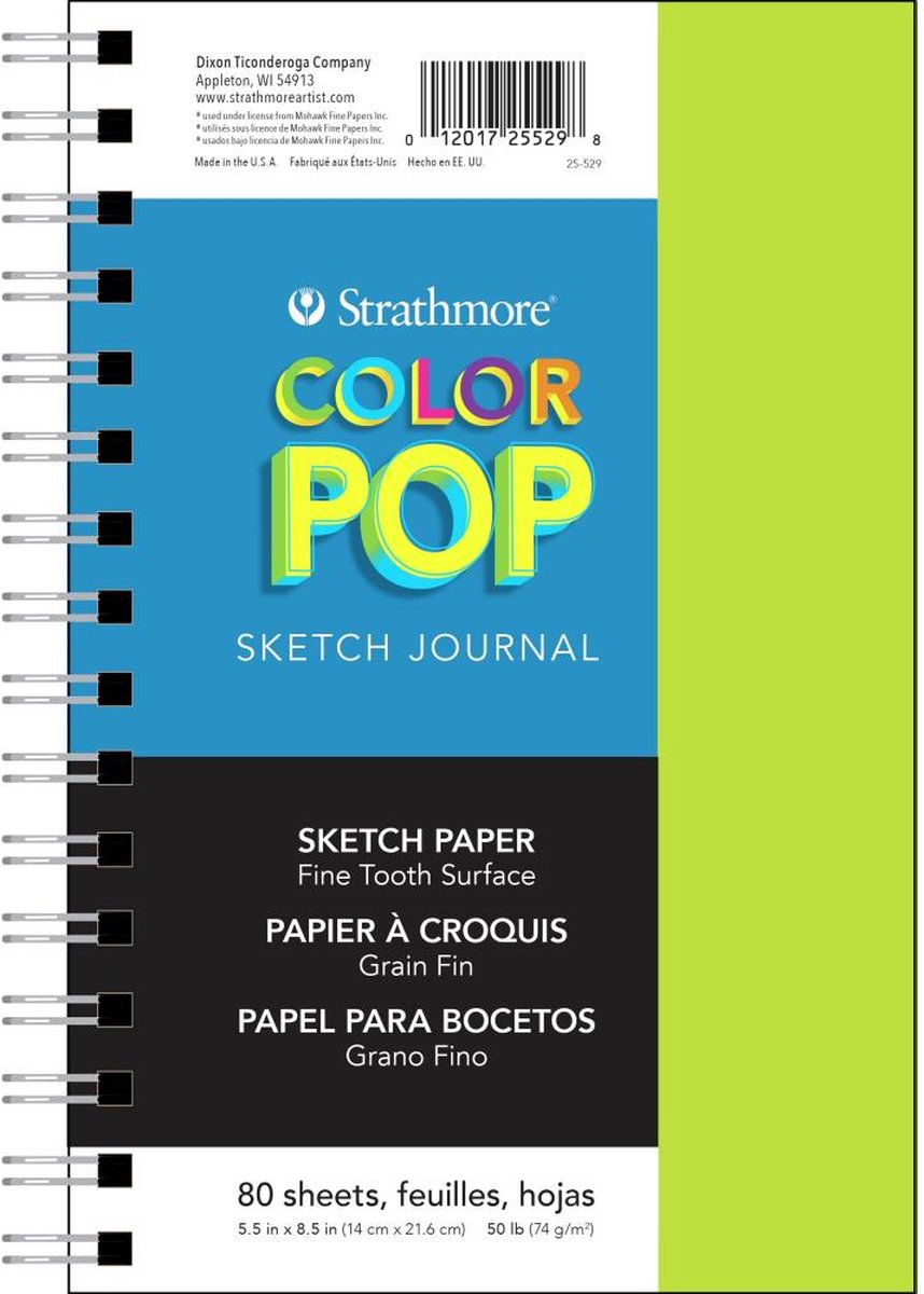 Strathmore - Color Pop Sketch Journal - 74g/m2 papier - 80 paginas