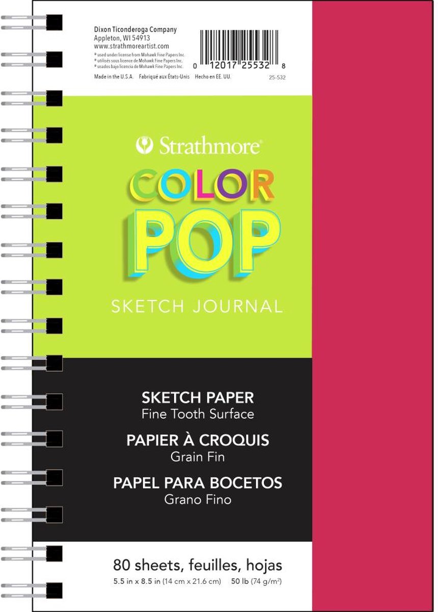 Strathmore - Color Pop Sketch Journal - Roze - 74g/m2 papier - 80 paginas