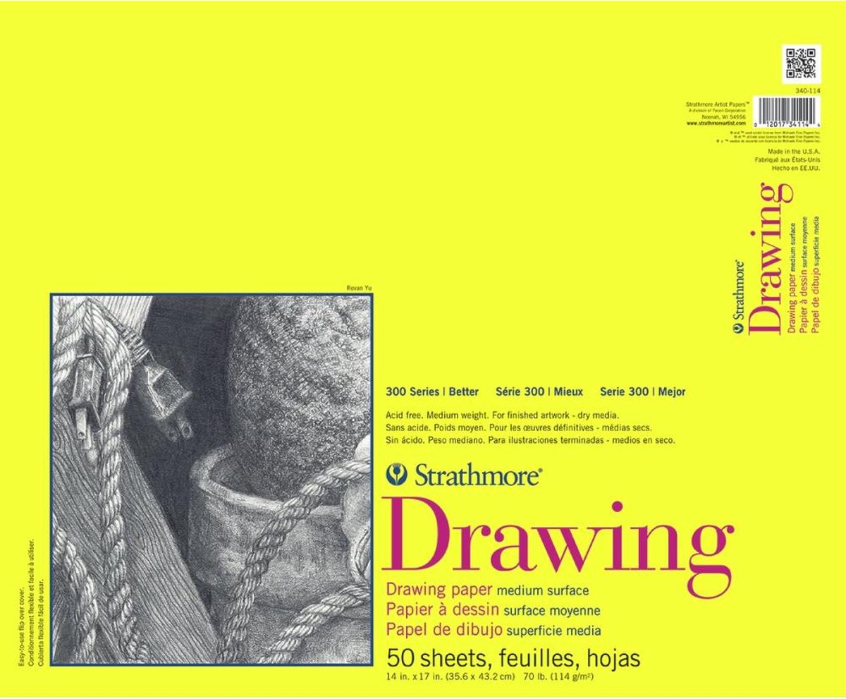 Strathmore - Drawing Paper Pad - 114g/m2 - 50 vellen - 35.6x43.2cm