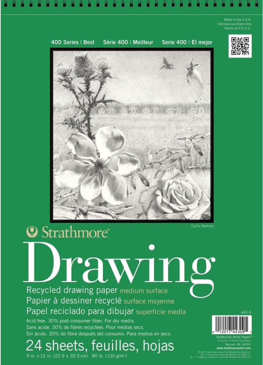 Strathmore - Recycled Drawing Paper Pad - 130g/m2 - 24 paginas