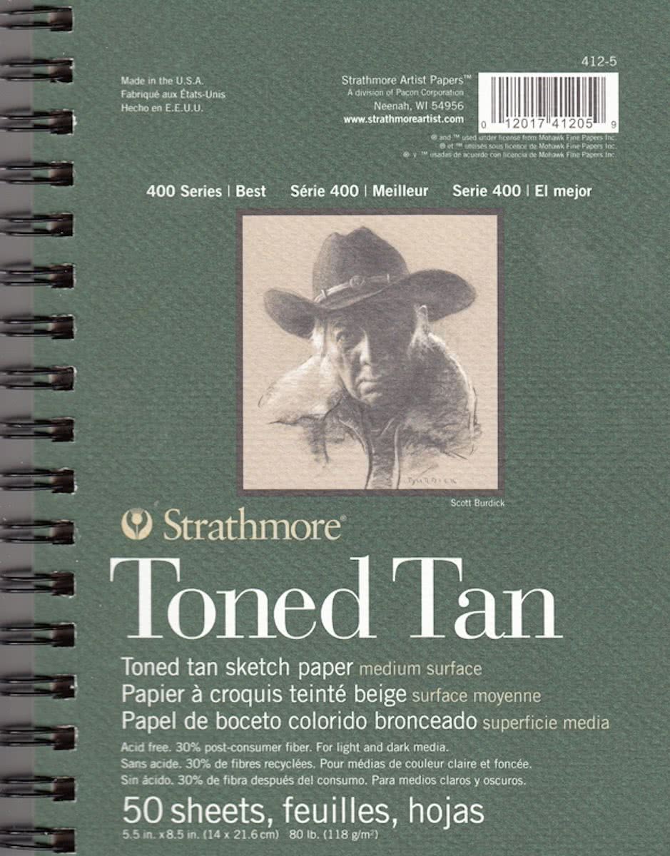 Strathmore tekenblok toned tan 14x21cm