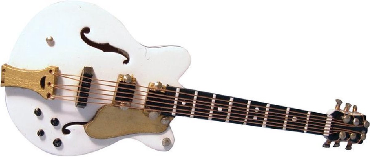 Witte Gibson gitaar - schaal 1:12
