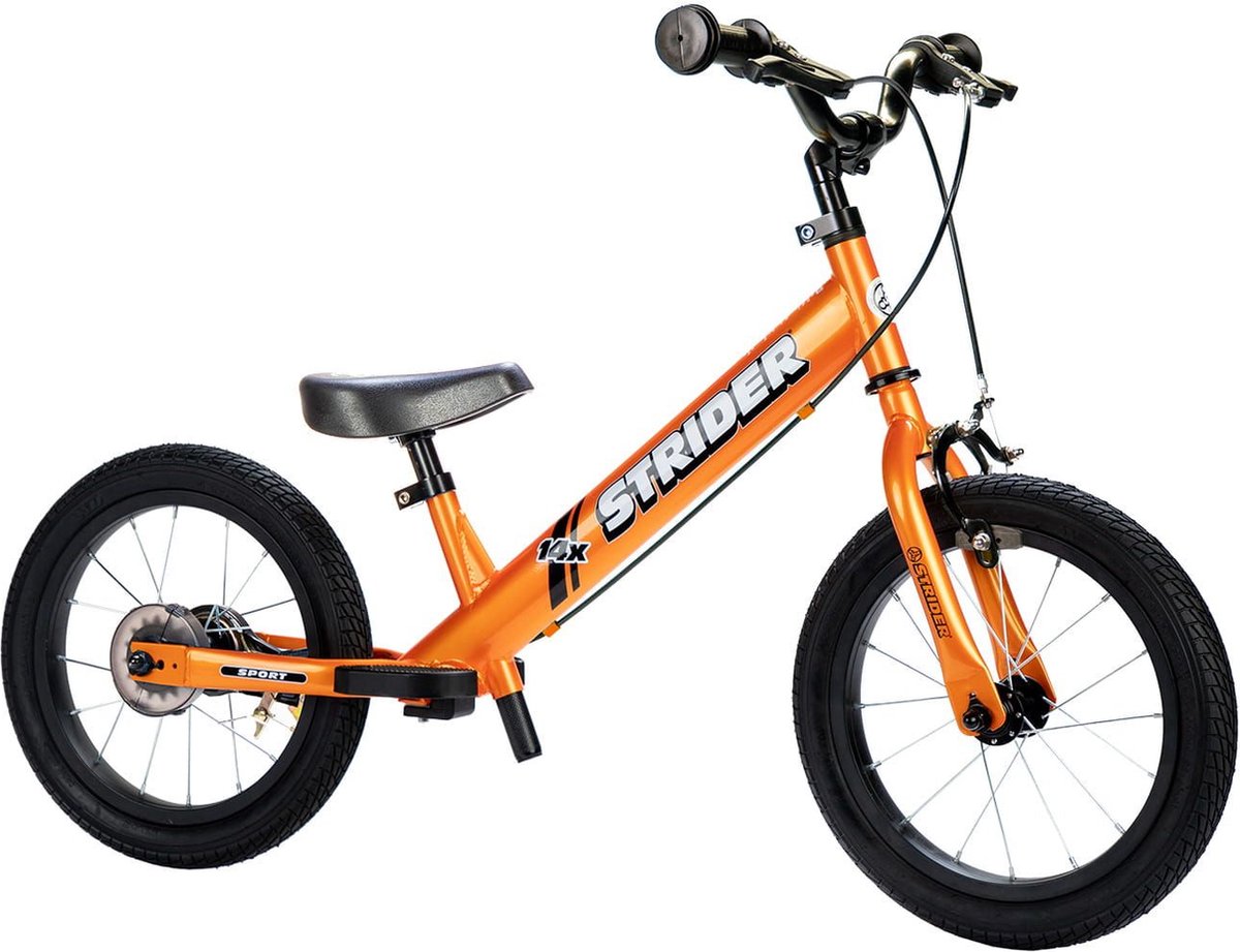 Loopfiets Strider 14 inch oranje 4 tot 7 jaar