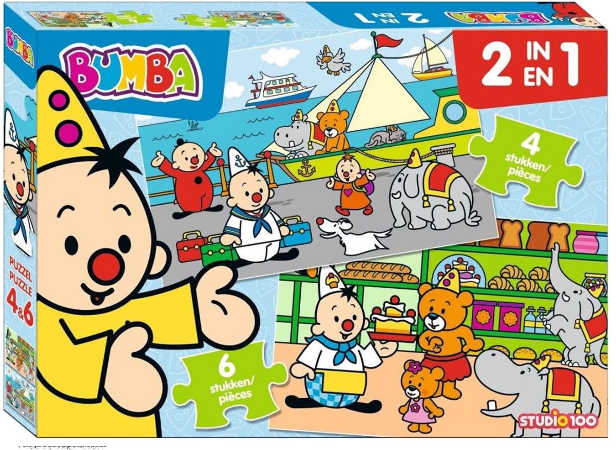 Bumba : 2 in 1 puzzle (4 & 6 pcs)