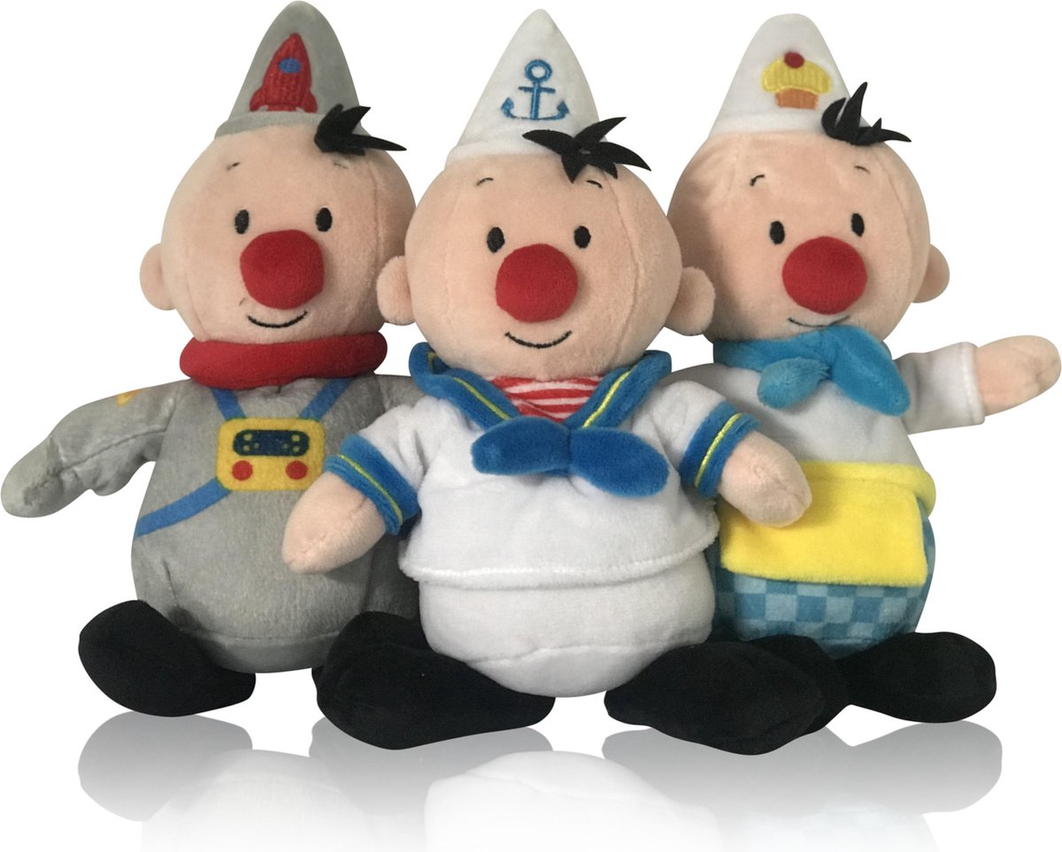 Bumba knuffelpoppen - pluche set van 3