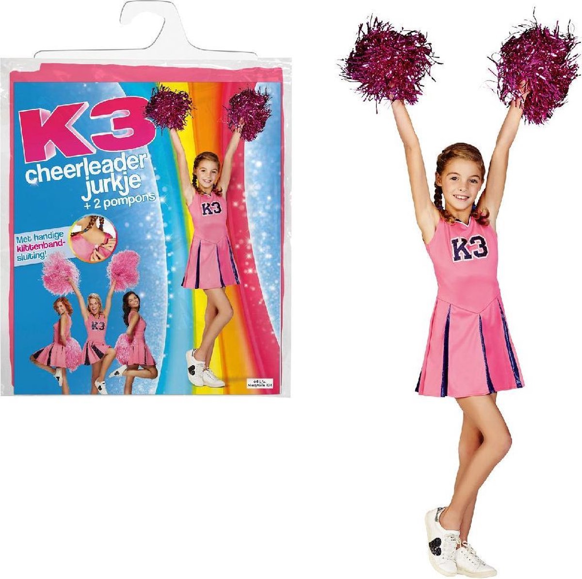 K3 Verkleedjurk cheerleader 6-8jr