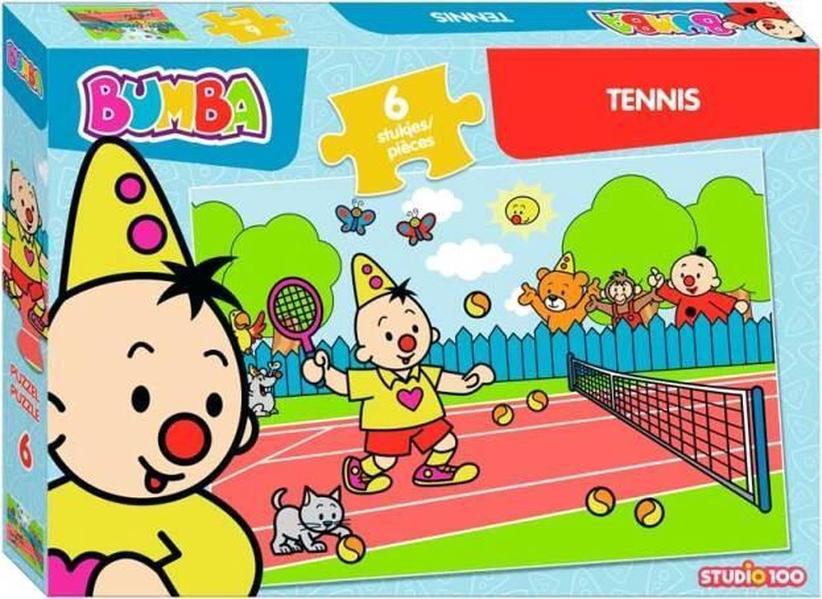 Studio 100 Legpuzzel Bumba Tennis 34 Cm Karton Blauw 6 Stuks