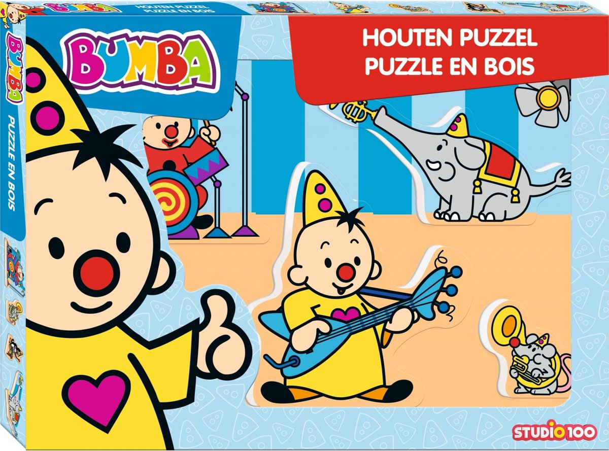 Studio 100 Puzzel Hout Bumba Muziek 5 Stukjes