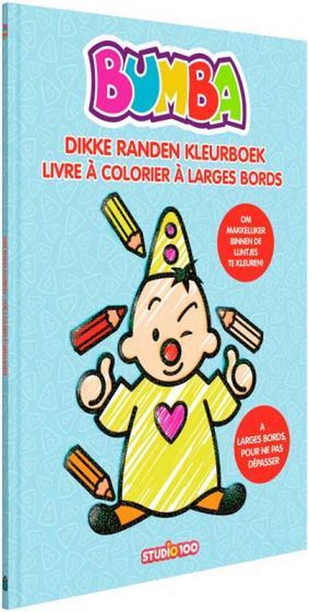 kleurboek Bumba - dikke randen junior papier blauw