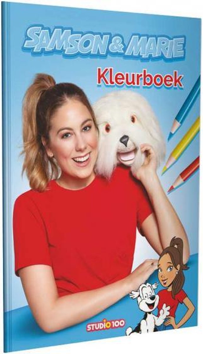 kleurboek Samson & Marie junior A4 papier blauw