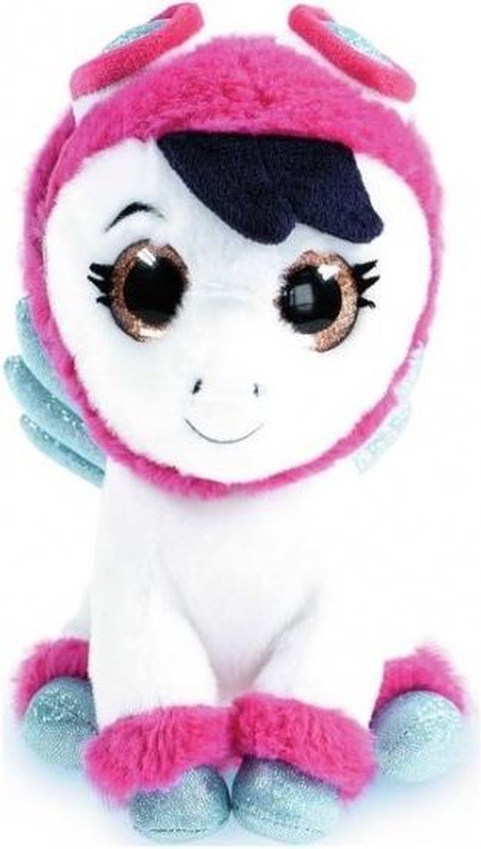 knuffel K3 Pegasus 40 cm wit/roze