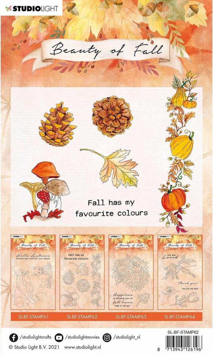 Studio Light - Clear stempel beauty of fall Champignons & Po