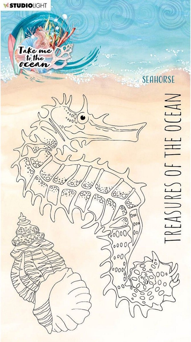 Studio Light Take Me To The Ocean Clear Stamp Seahorse