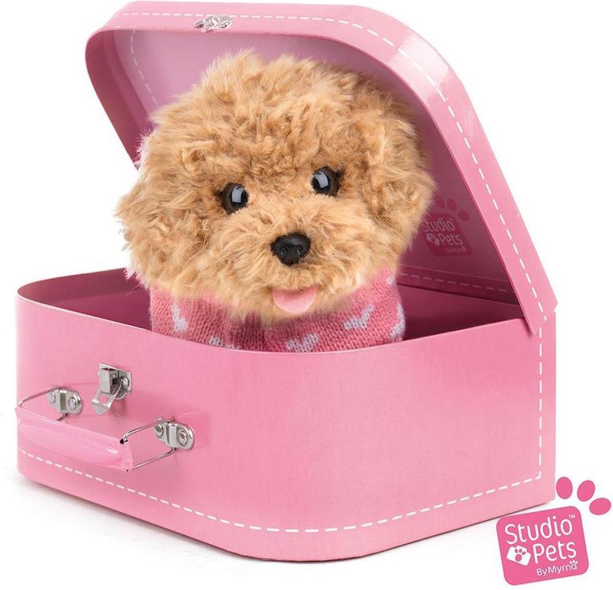 Studio Pets - Cookie Het Hondtje  - Pluche Knuffel 23 CM in Koffer