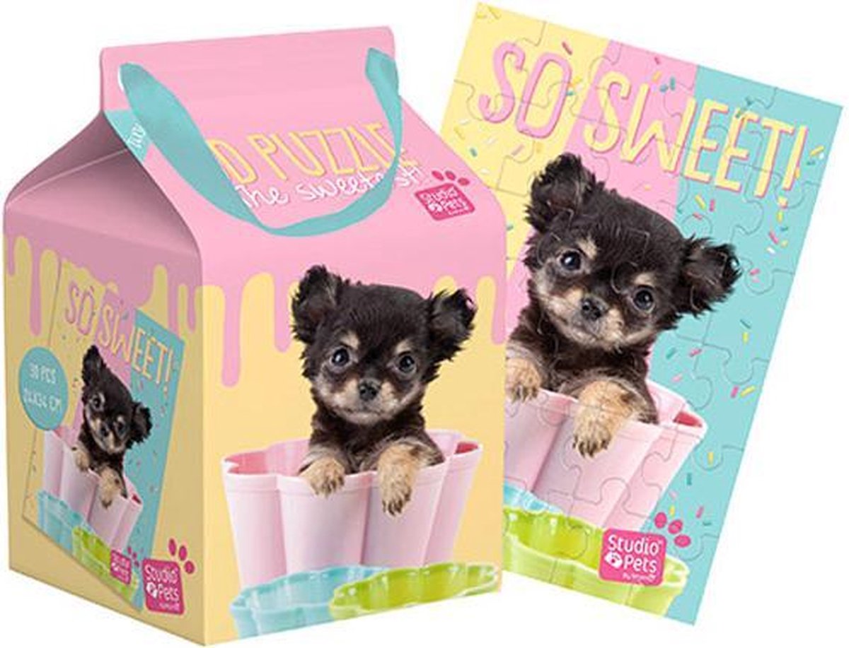 Studio Pets 3D lenticular Milk Box puzzle 48 pcs Puppy