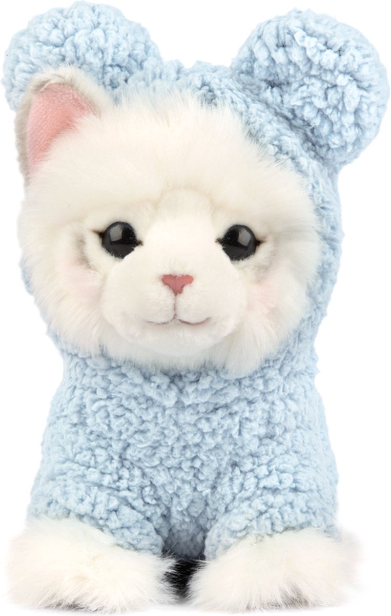 Studio Pets Knuffels - Ragdoll Mousie 23cm met blauw truitje - Speelgoed pluche