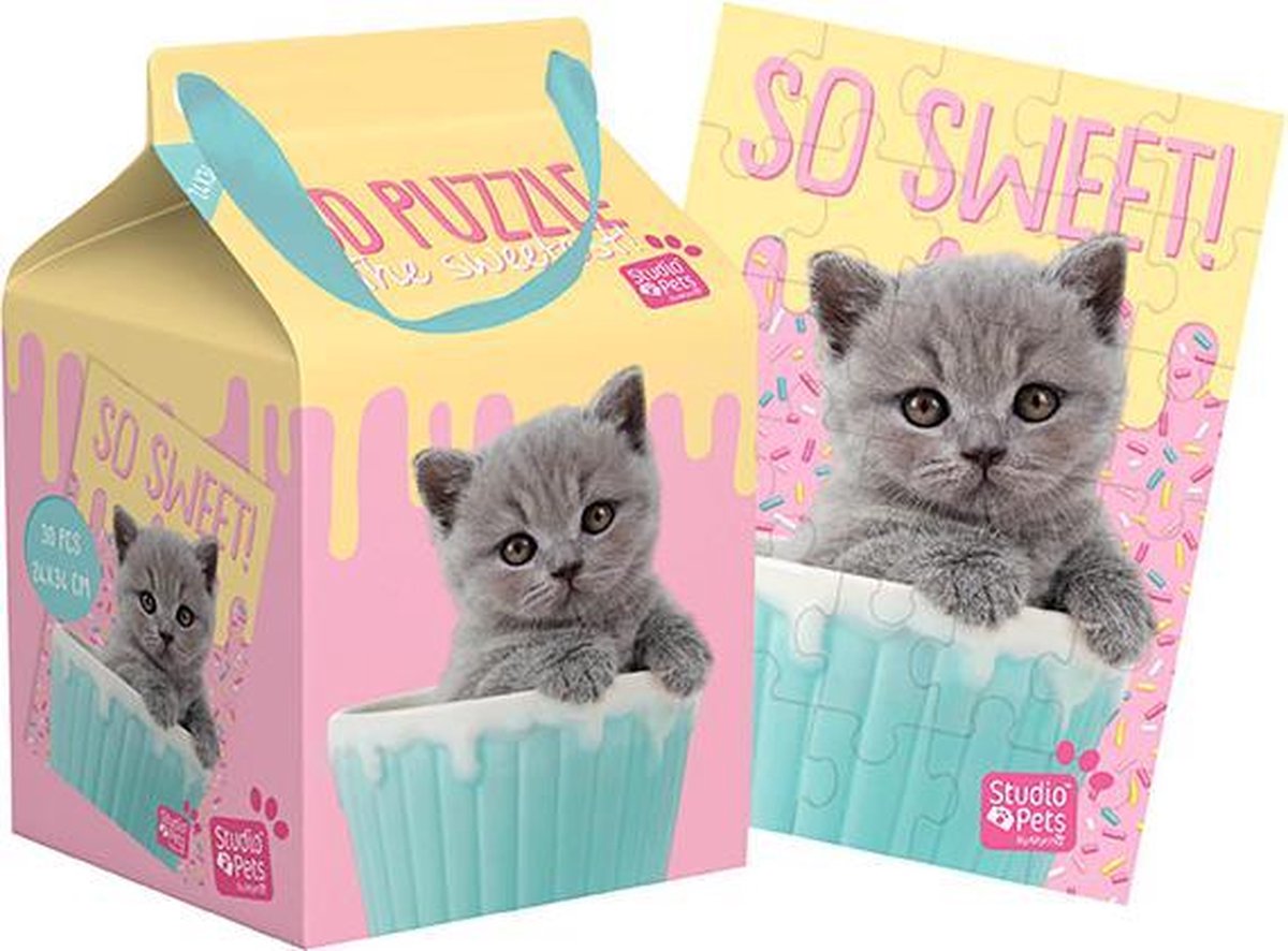 Studio Pets  Milk Box 3D lenticular puzzle 48 pcs – Kitten