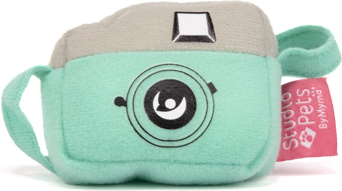 Studio Pets knuffels - Pluche camera - Turquoise