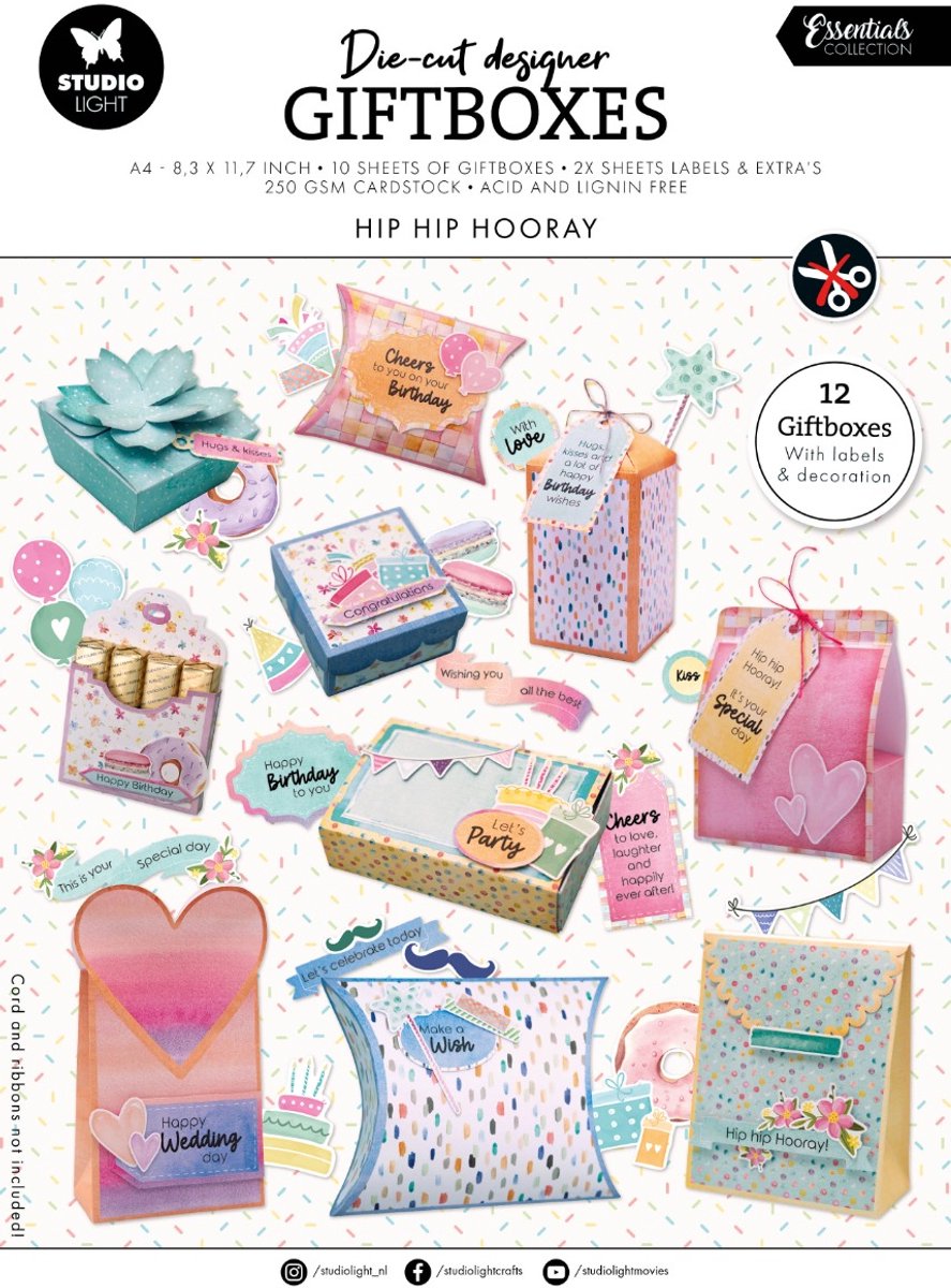 SL DIY Giftboxes Paper pad Essentials nr.258