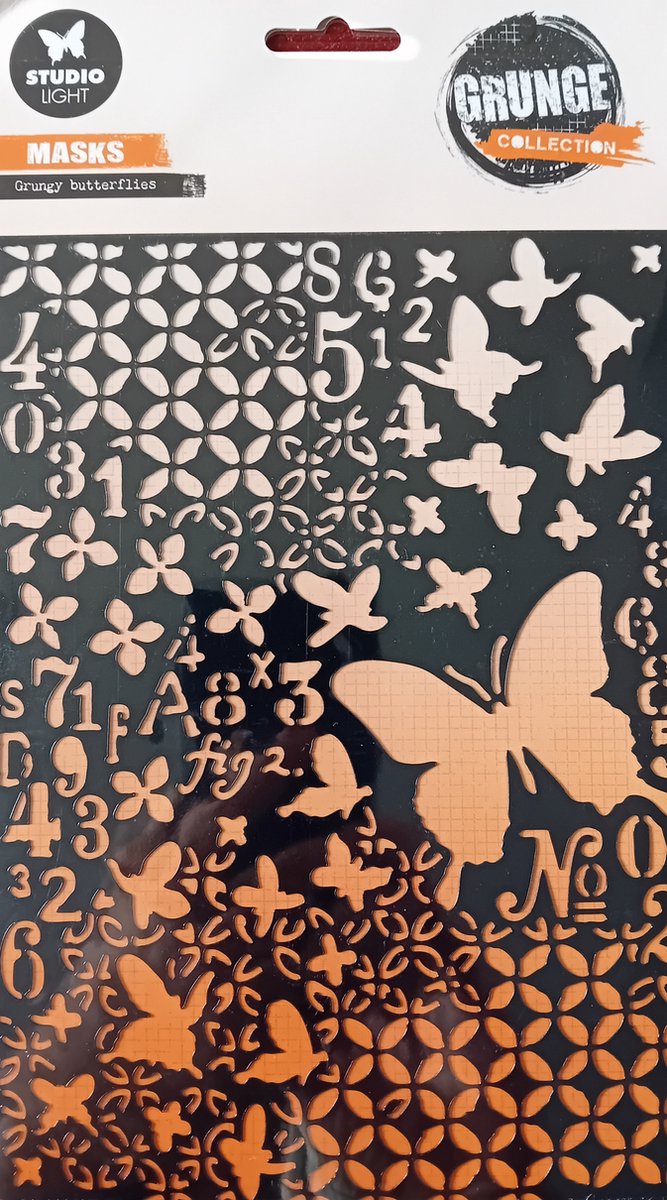 SL Mask Grunge Butterflies Grunge Collection nr.257