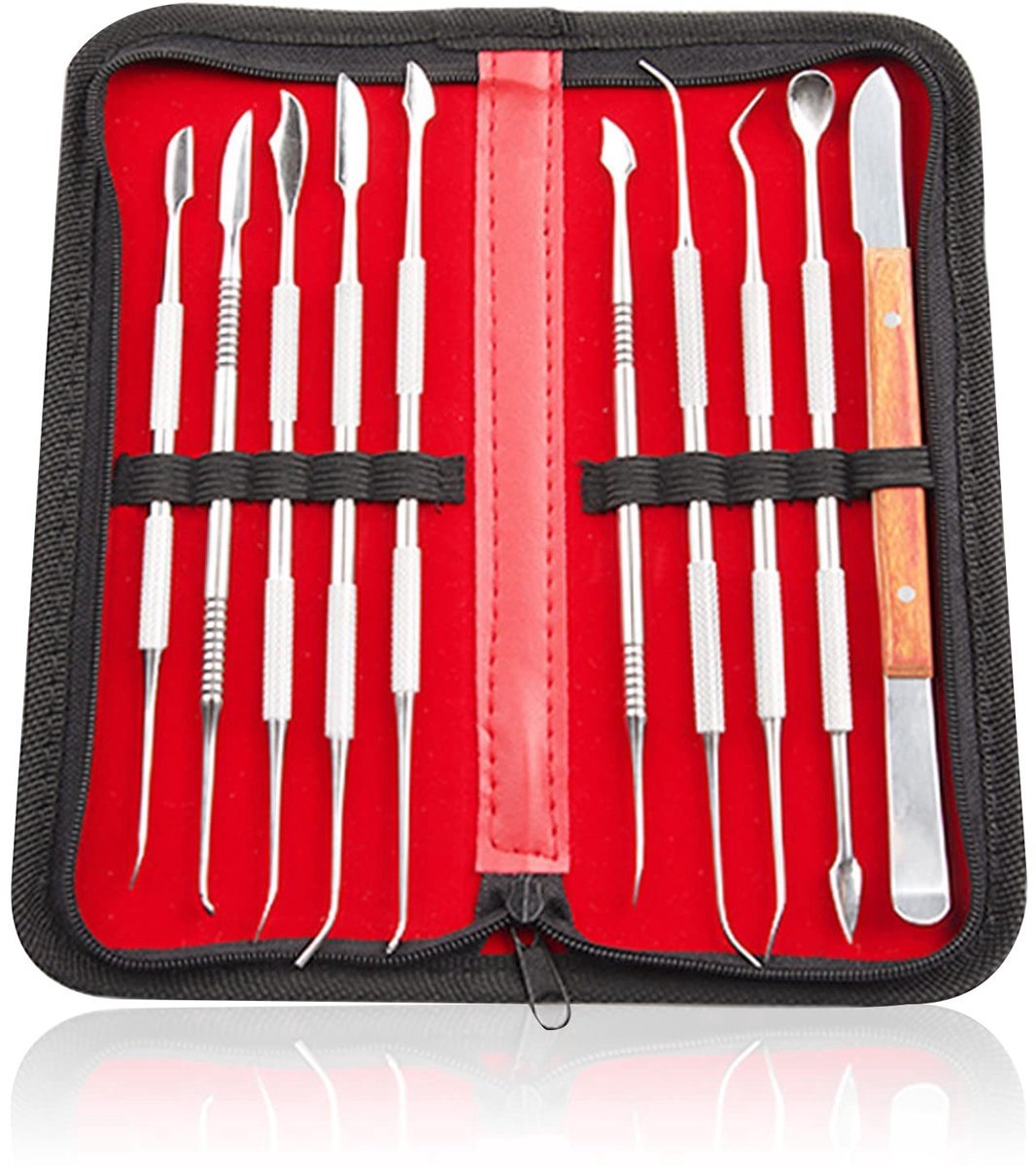  ® Complete Set van 10 Stuks Gedetailleerd Modelleergereedschap voor Creatief Kleien en Houtsnijden