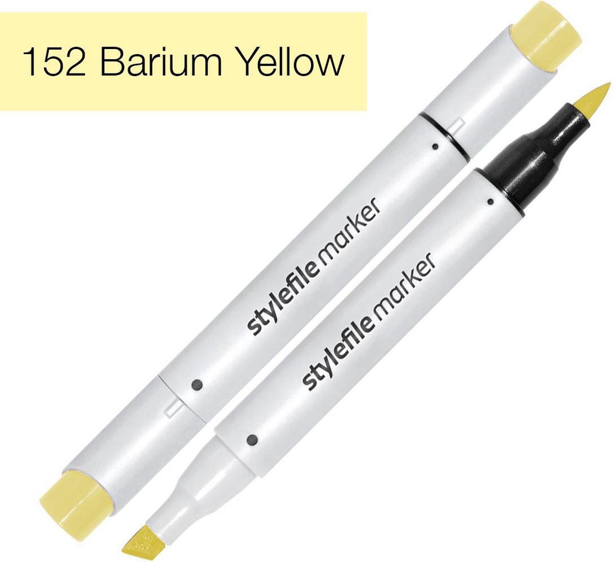 Stylefile Marker Brush - Barium Yellow - Hoge kwaliteit twin tip marker met brushpunt