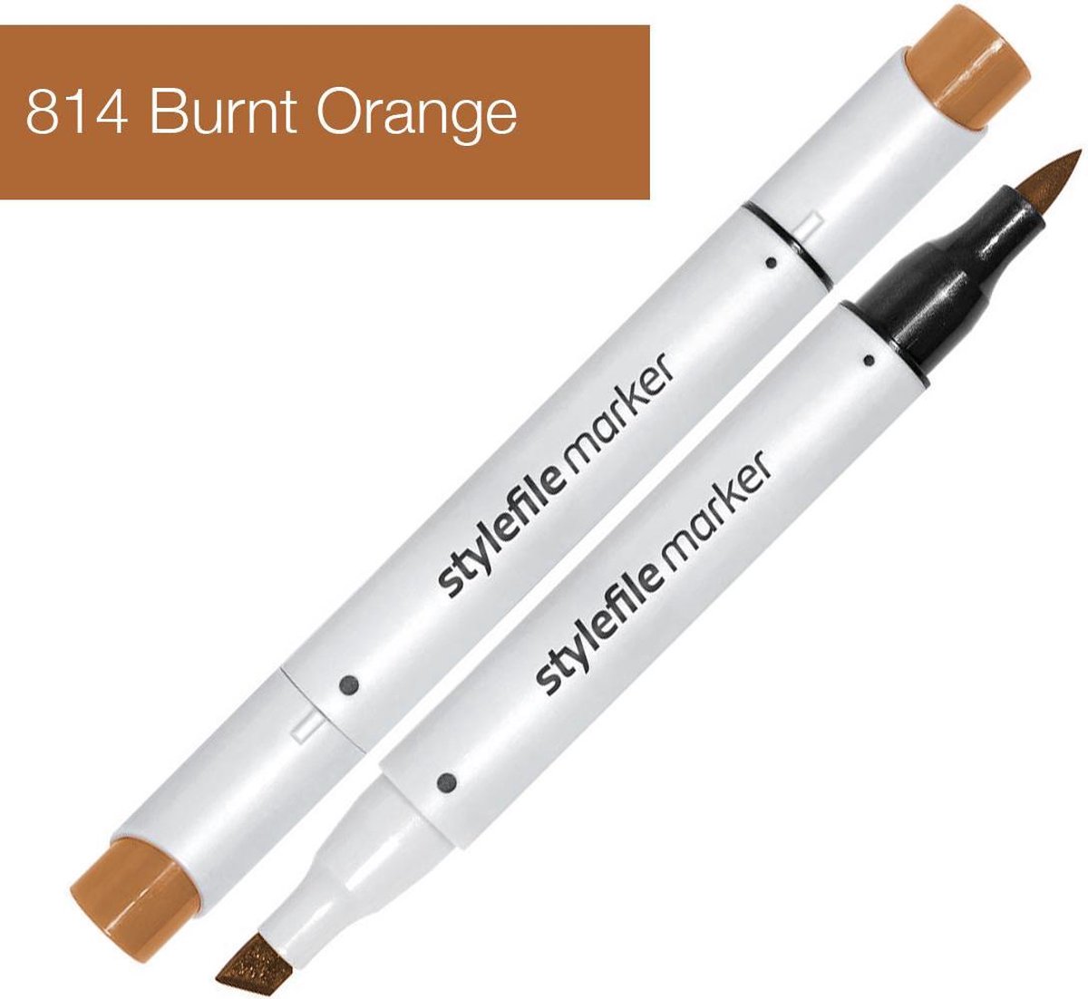 Stylefile Marker Brush - Burnt Orange - Hoge kwaliteit twin tip marker met brushpunt