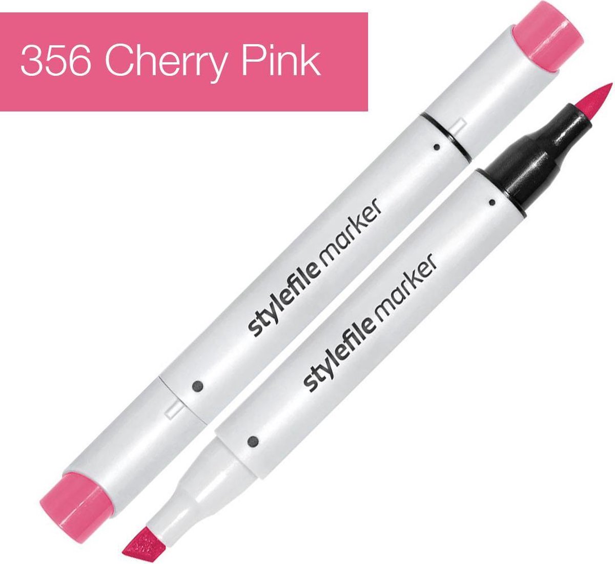 Stylefile Marker Brush - Cherry Pink - Hoge kwaliteit twin tip marker met brushpunt