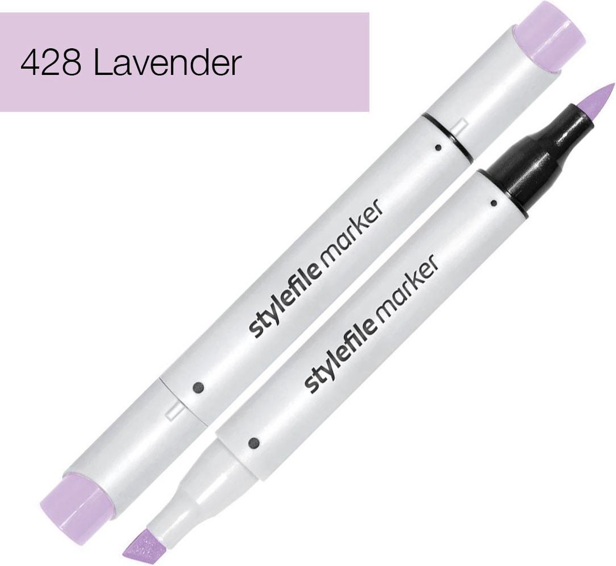 Stylefile Marker Brush - Lavender - Hoge kwaliteit twin tip marker met brushpunt