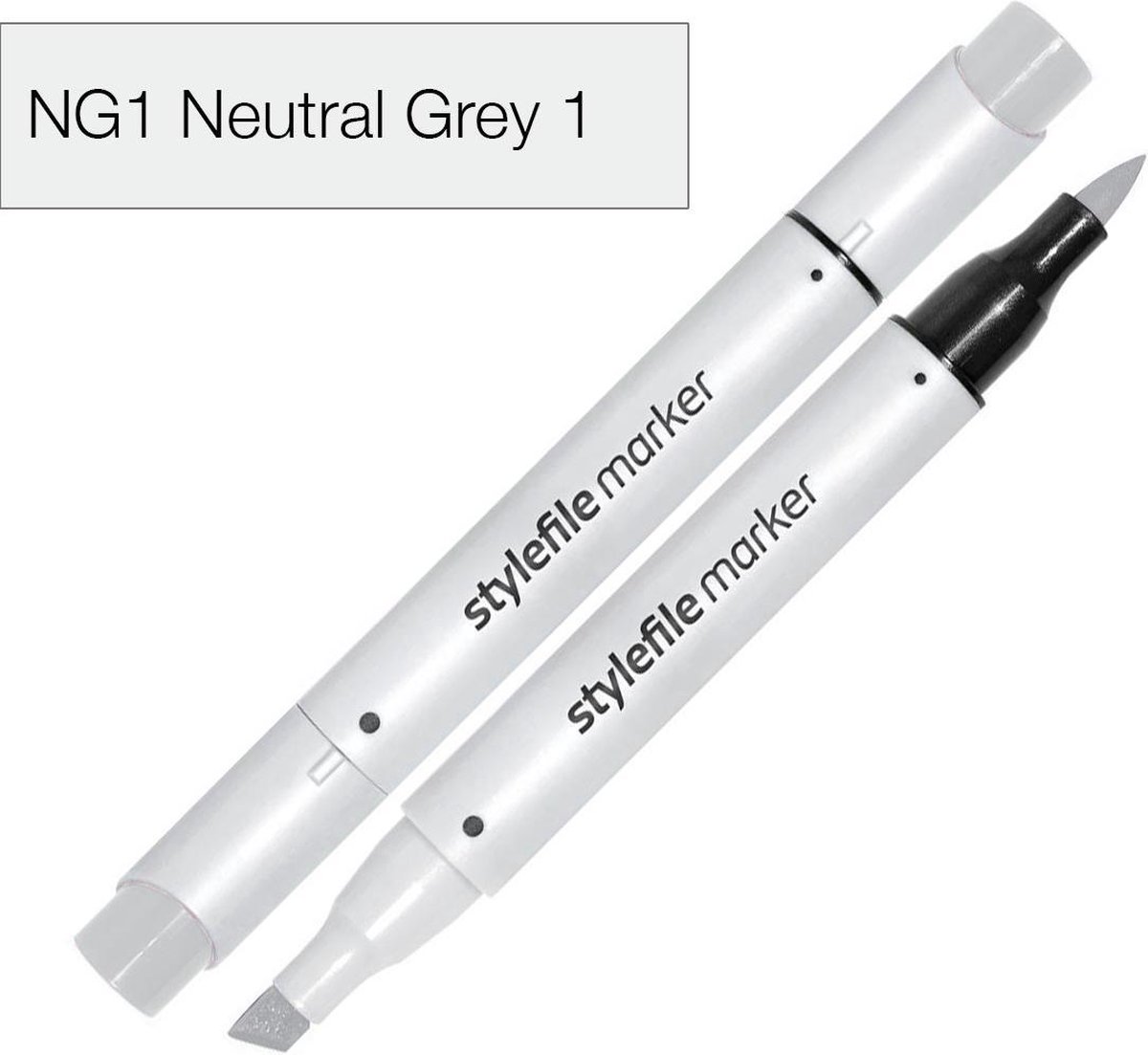 Stylefile Marker Brush - Neutral Grey 1 - Hoge kwaliteit twin tip marker met brushpunt