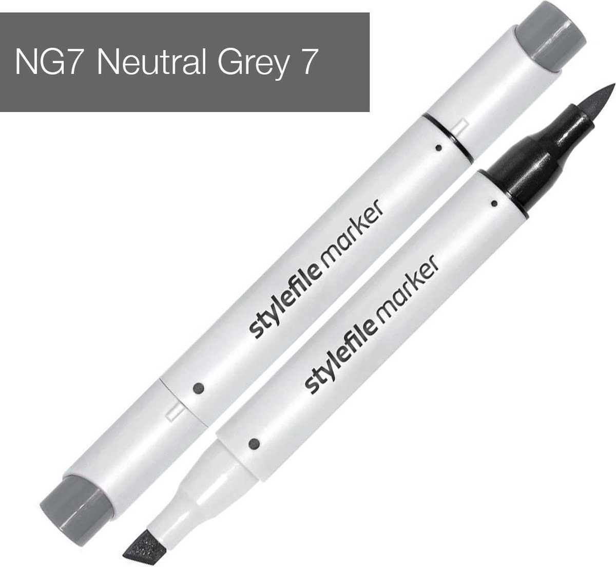 Stylefile Marker Brush - Neutral Grey 7 - Hoge kwaliteit twin tip marker met brushpunt