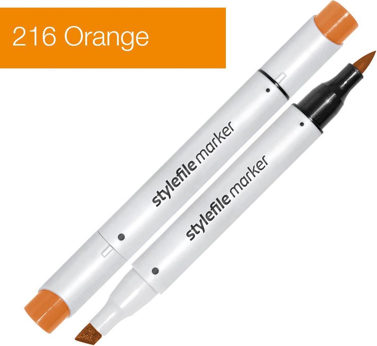 Stylefile Marker Brush - Orange - Hoge kwaliteit twin tip marker met brushpunt