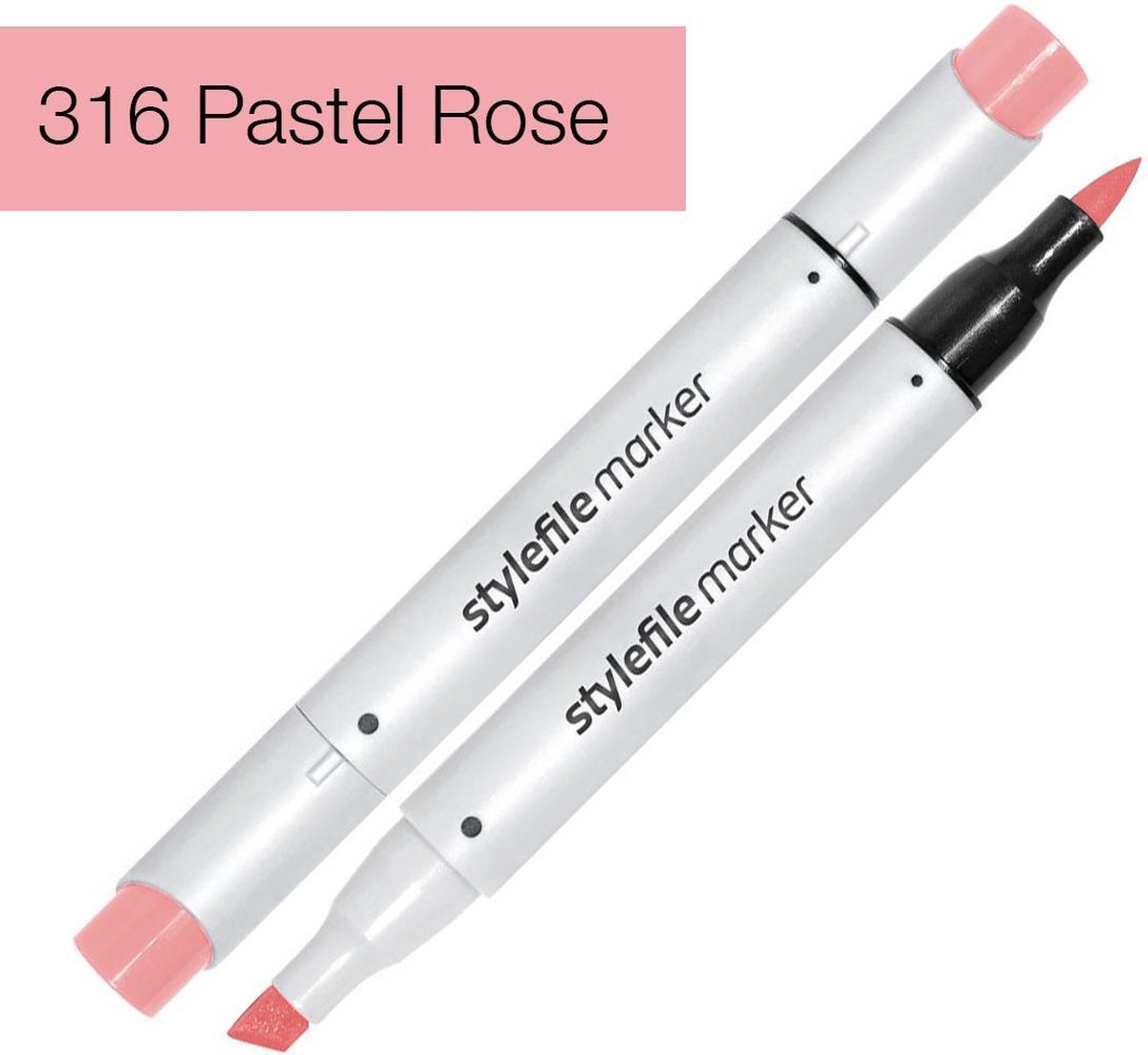 Stylefile Marker Brush - Pastel Rose - Hoge kwaliteit twin tip marker met brushpunt