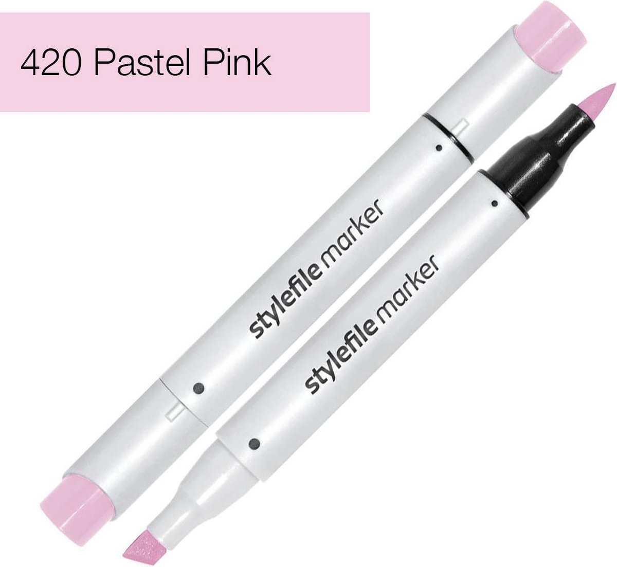 Stylefile Marker Brush - Pastelroze - Hoge kwaliteit twin tip marker met brushpunt