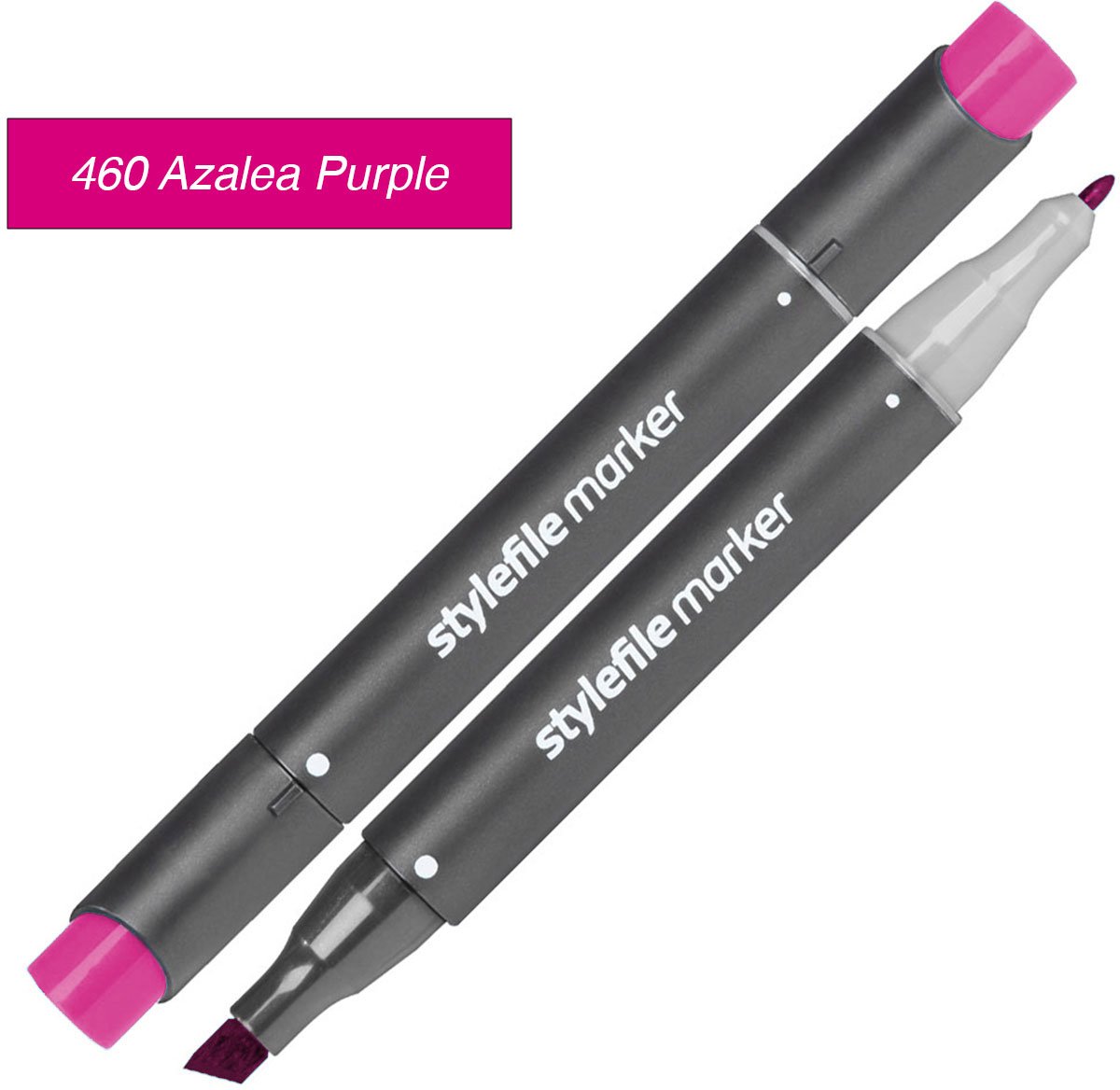 Stylefile Twin Marker - Azalea Paars - Deze hoge kwaliteit stift is ideaal voor designers, architecten, graffiti artiesten, cartoonisten, & ontwerp studenten